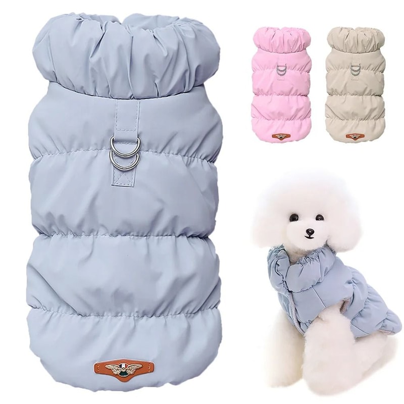 Soft Warm Dog Clothes Winter Padded Puppy Cat Coat Jacket 0