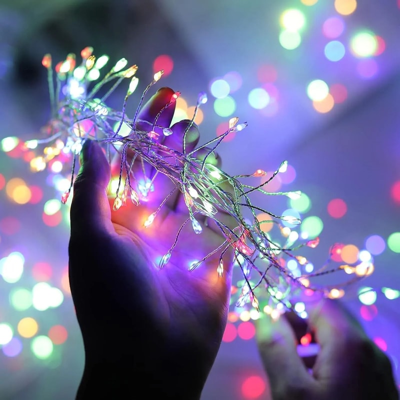 USB LED Firecracker String Lights With Remote Control 2