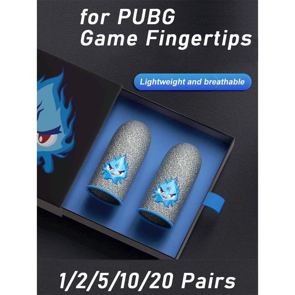 Mobile Game Touch Screen Finger Sleeves Breathable Gaming Fingertips Pack 10
