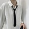 Unisex Silk Narrow Neck Tie Retro Korean Style For Men And Women 1
