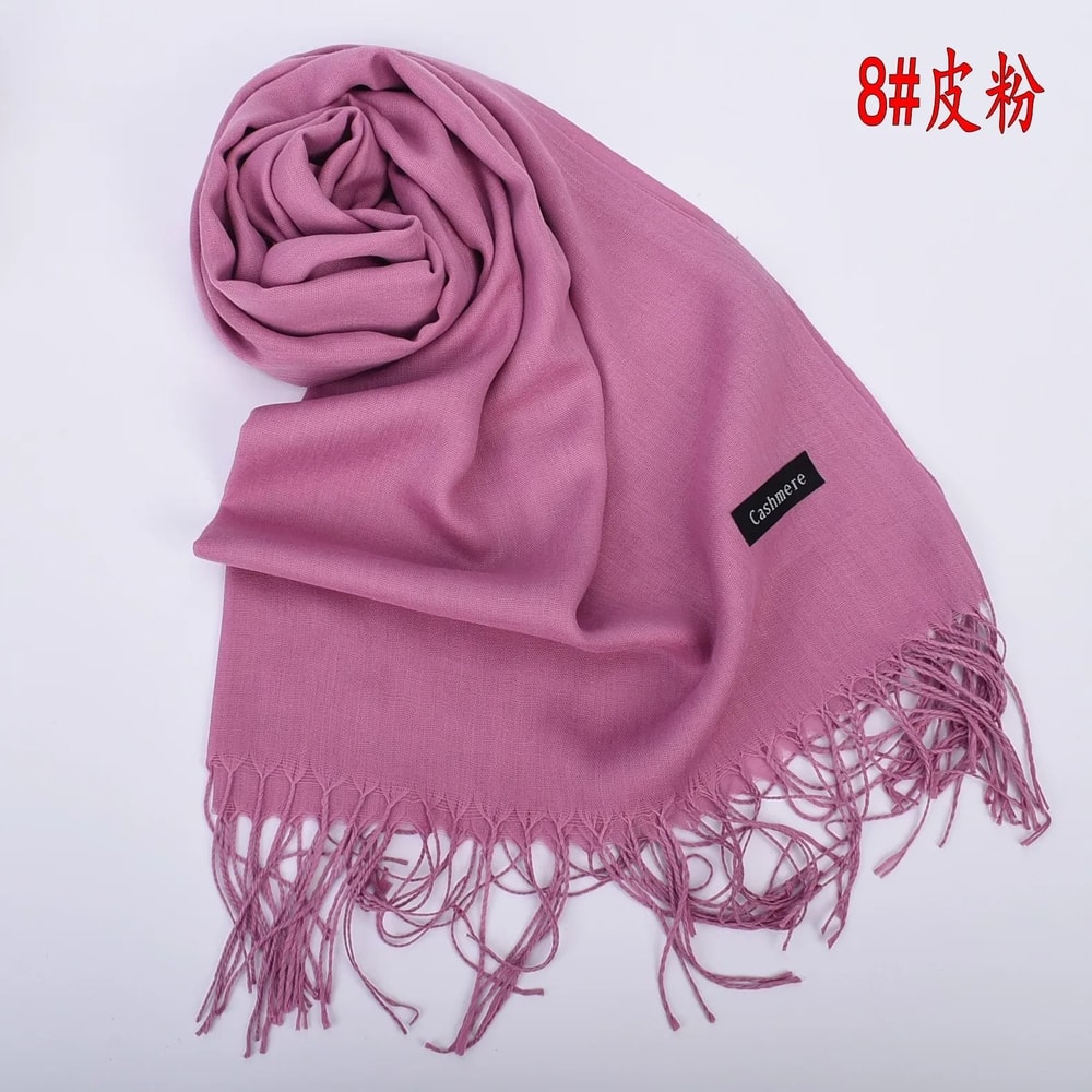 Autumn And Winter Solid Color Scarf For Men And Women 12