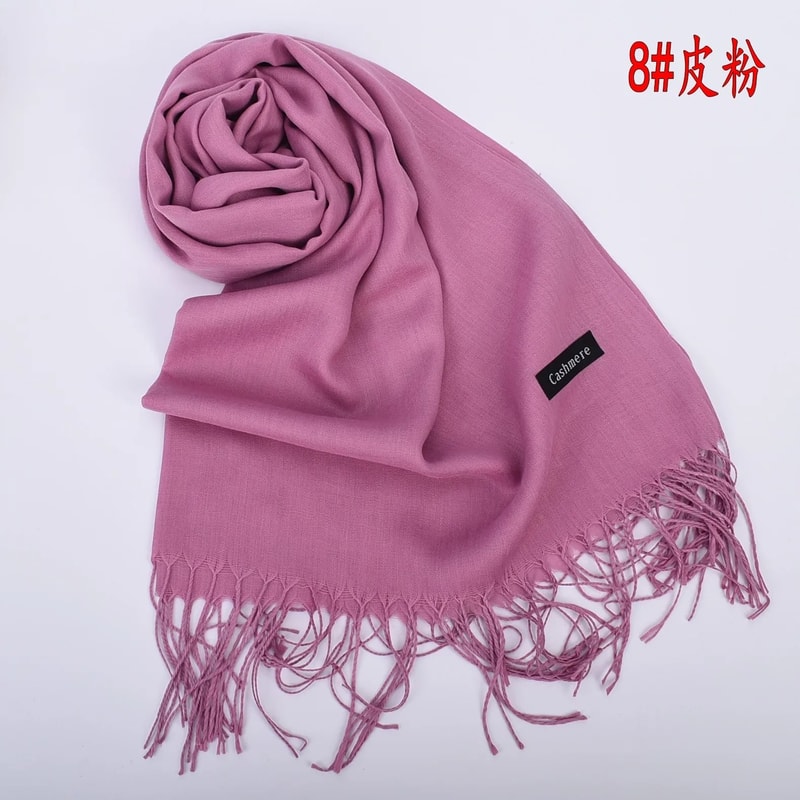 Autumn And Winter Solid Color Scarf For Men And Women 12