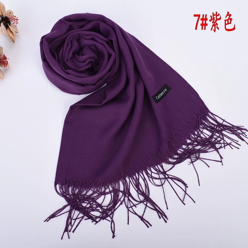 Autumn And Winter Solid Color Scarf For Men And Women 13