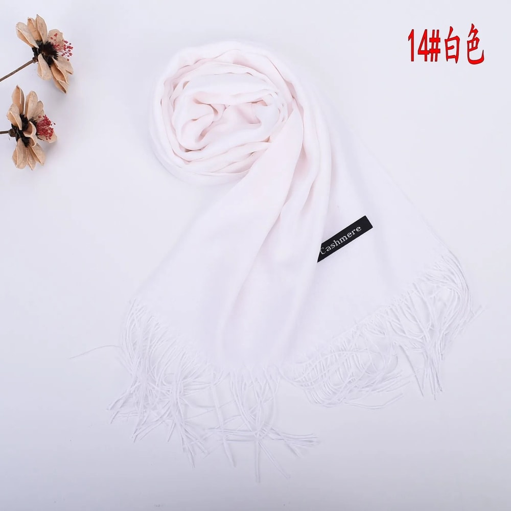 Autumn And Winter Solid Color Scarf For Men And Women 15