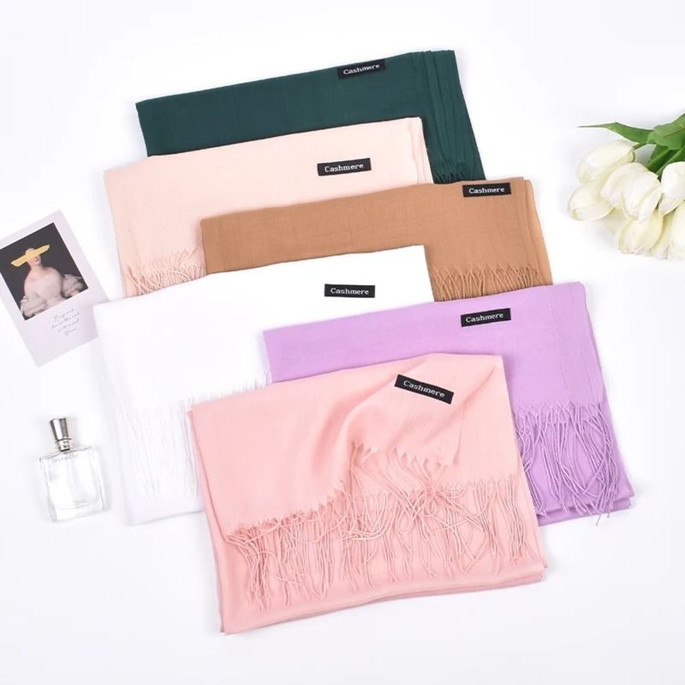 Autumn And Winter Solid Color Scarf For Men And Women 2