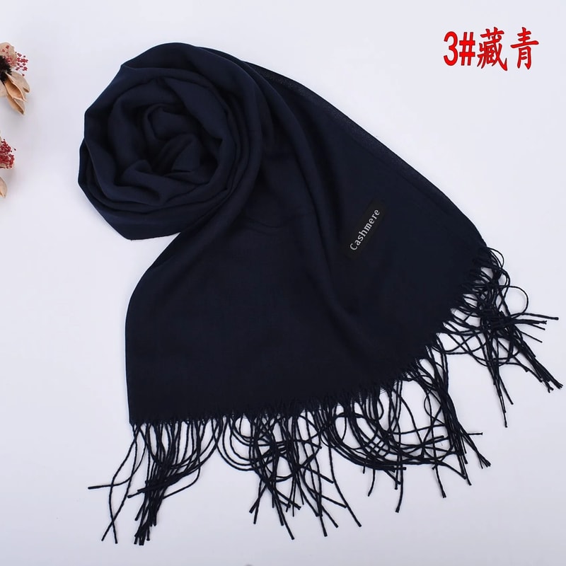 Autumn And Winter Solid Color Scarf For Men And Women 16