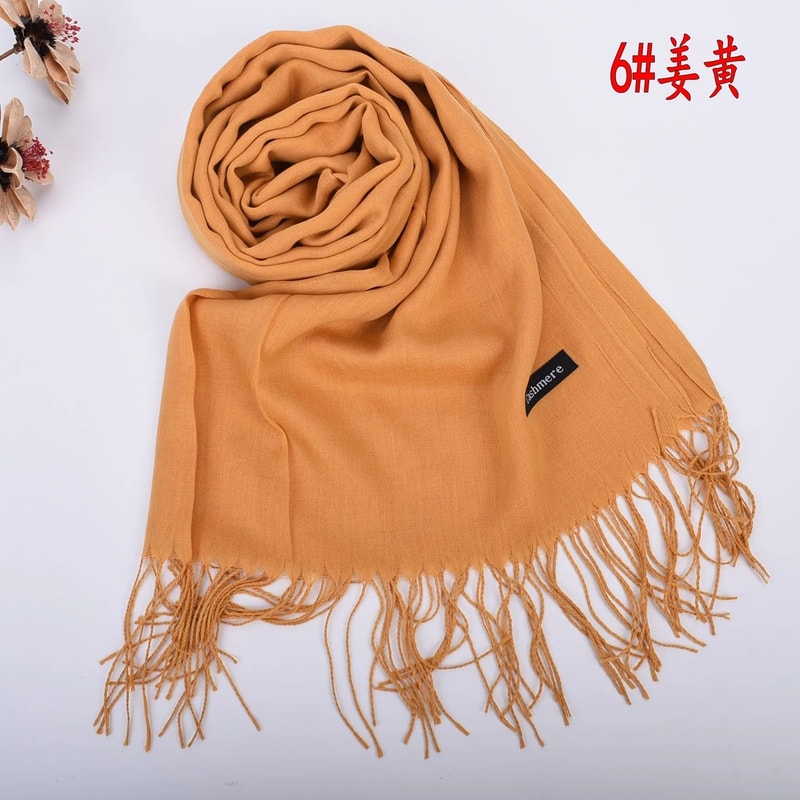 Autumn And Winter Solid Color Scarf For Men And Women 19