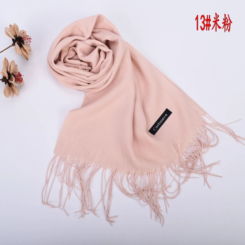 Autumn And Winter Solid Color Scarf For Men And Women 20