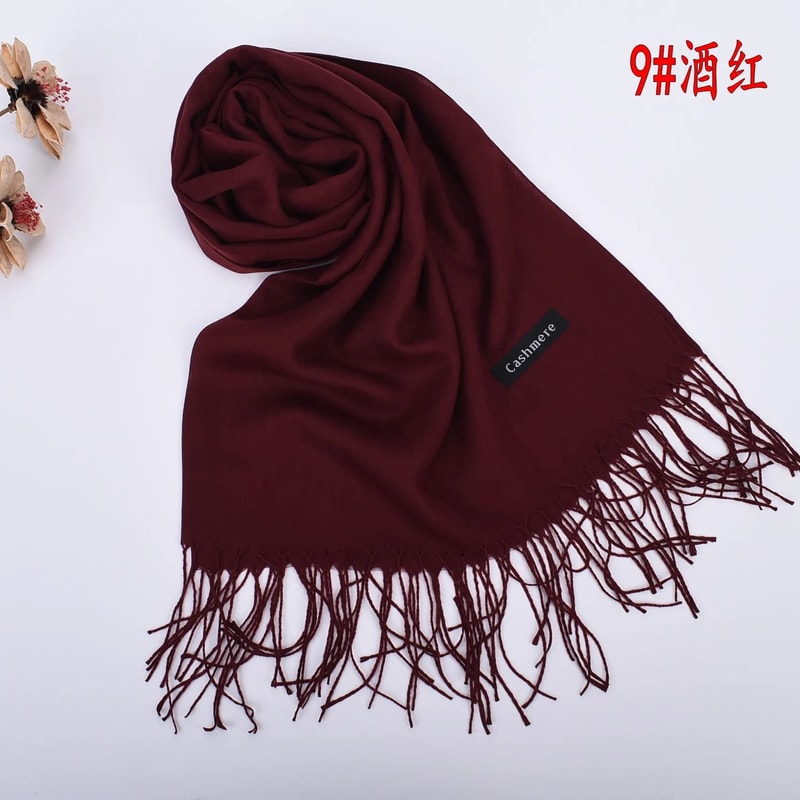 Autumn And Winter Solid Color Scarf For Men And Women 21