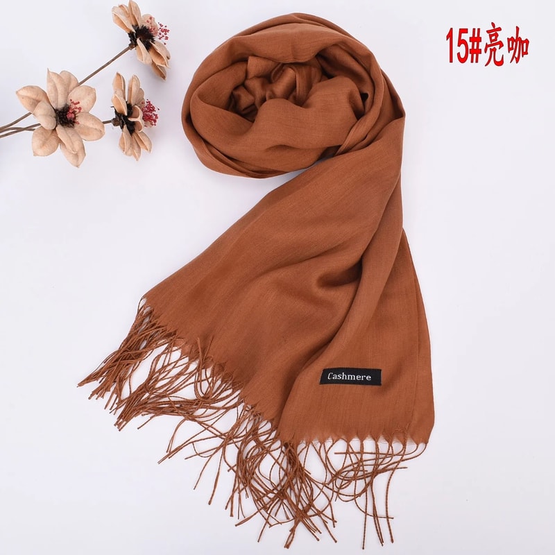 Autumn And Winter Solid Color Scarf For Men And Women 22