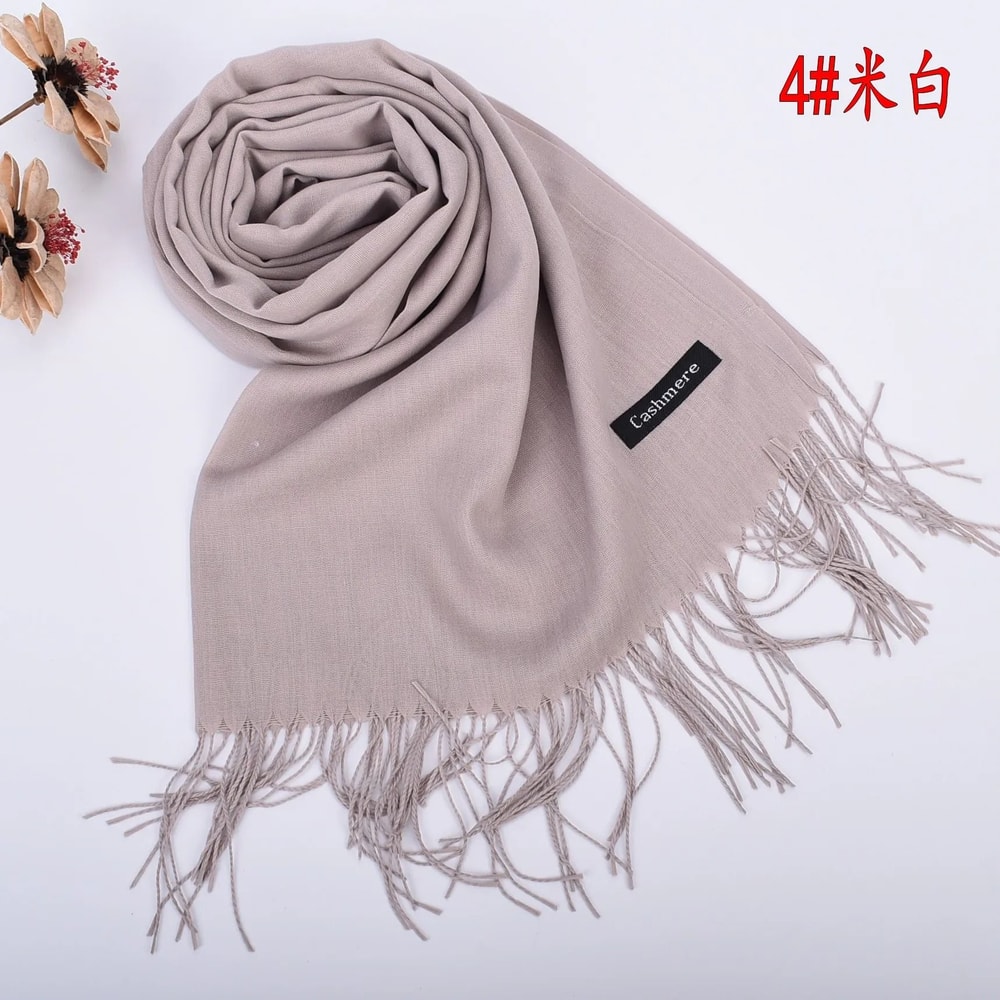 Autumn And Winter Solid Color Scarf For Men And Women 24