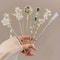 Elegant Chinese Style Tassel Hair Stick Traditional Floral Hairpin For Women 0