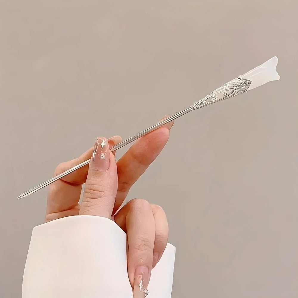 Elegant Chinese Style Tassel Hair Stick Traditional Floral Hairpin For Women 6