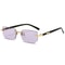 Rimless Rectangle Sunglasses For Women And Men Small Square Fashion Shades 10