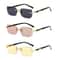 Rimless Rectangle Sunglasses For Women And Men Small Square Fashion Shades 13