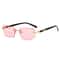 Rimless Rectangle Sunglasses For Women And Men Small Square Fashion Shades 14