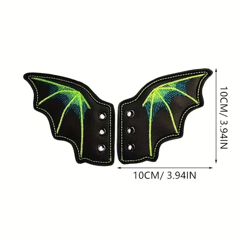 Bling Bat Shoe Wings Embroidery DIY Charm Decorations For Sneakers 9