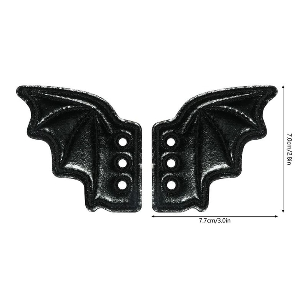 Bling Bat Shoe Wings Embroidery DIY Charm Decorations For Sneakers 11