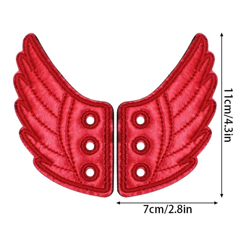 Bling Bat Shoe Wings Embroidery DIY Charm Decorations For Sneakers 14