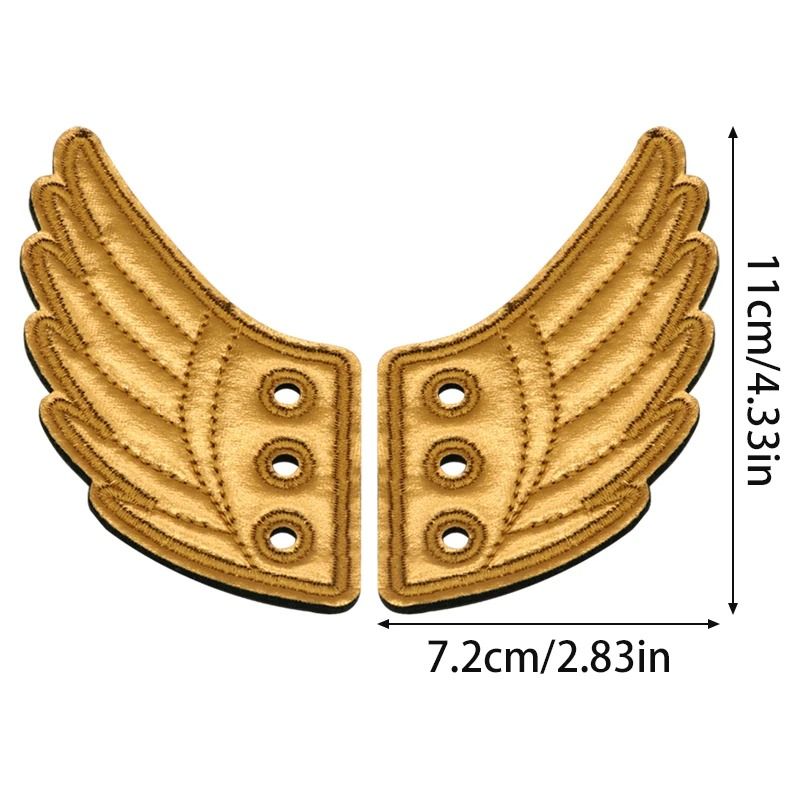 Bling Bat Shoe Wings Embroidery DIY Charm Decorations For Sneakers 15