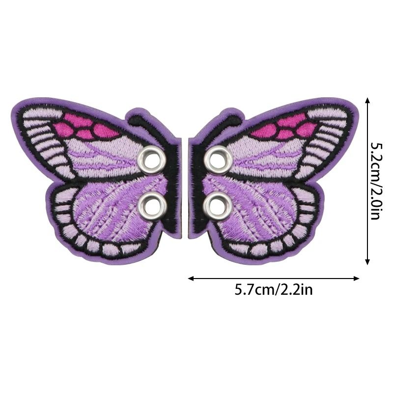 Bling Bat Shoe Wings Embroidery DIY Charm Decorations For Sneakers 17