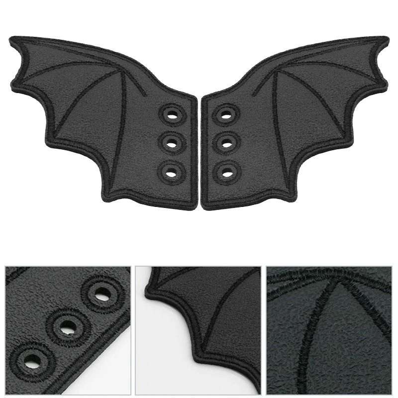 Bling Bat Shoe Wings Embroidery DIY Charm Decorations For Sneakers 5