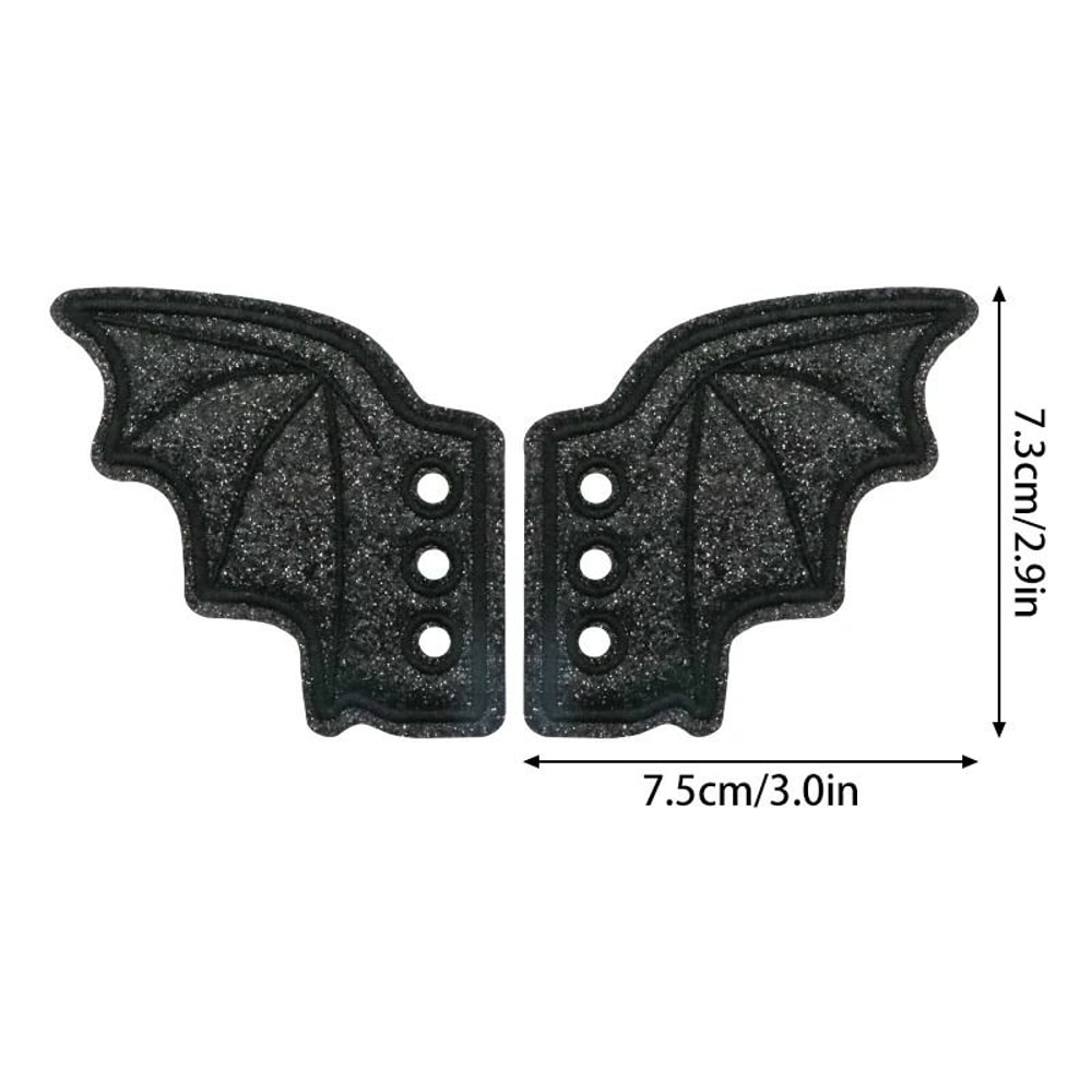 Bling Bat Shoe Wings Embroidery DIY Charm Decorations For Sneakers 6