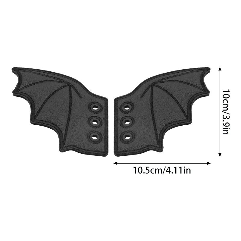 Bling Bat Shoe Wings Embroidery DIY Charm Decorations For Sneakers 7