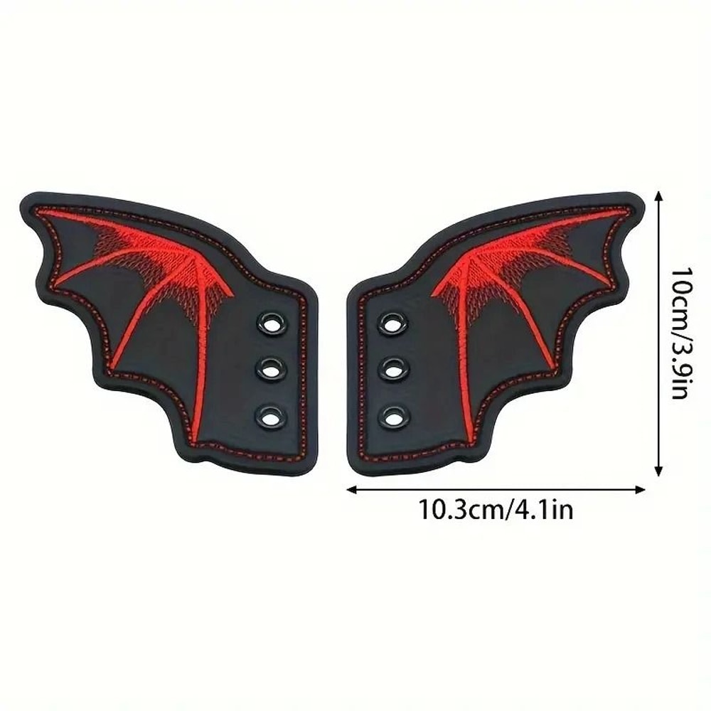 Bling Bat Shoe Wings Embroidery DIY Charm Decorations For Sneakers 8