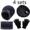 Winter Warm Velvet Hat Scarf And Gloves Set For Men And Women 10