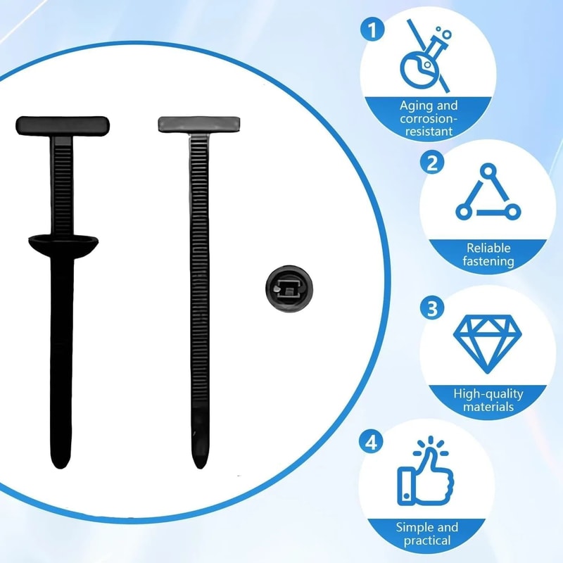 Universal Car Nylon Cable Tie Buckles Heavy Duty Self Locking Zip Ties 1