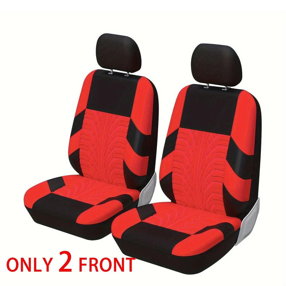 Car Seat Covers Full Set Front Split Rear Bench For Car Universal Cloth SUV Sedan Van 9