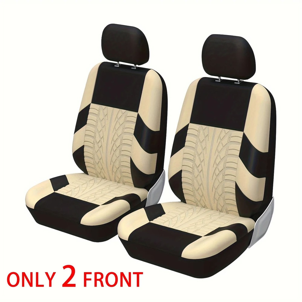 Car Seat Covers Full Set Front Split Rear Bench For Car Universal Cloth SUV Sedan Van 13