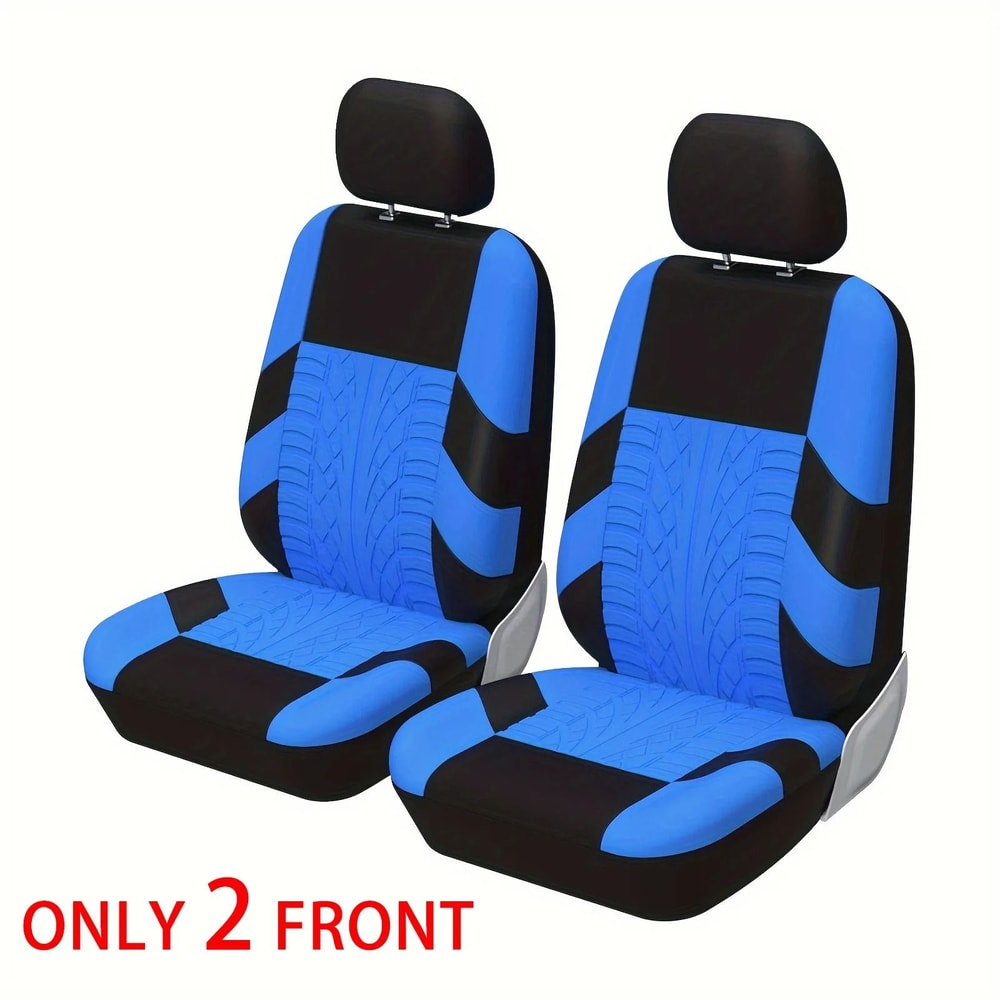 Car Seat Covers Full Set Front Split Rear Bench For Car Universal Cloth SUV Sedan Van 8