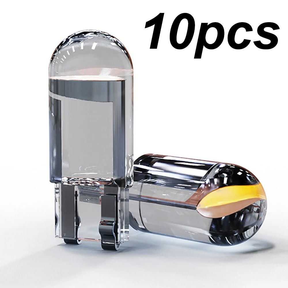 10 Pack W5W LED T10 Car Lights COB Glass Interior Bulbs White Ice Blue Yellow Auto License Plate Do 0