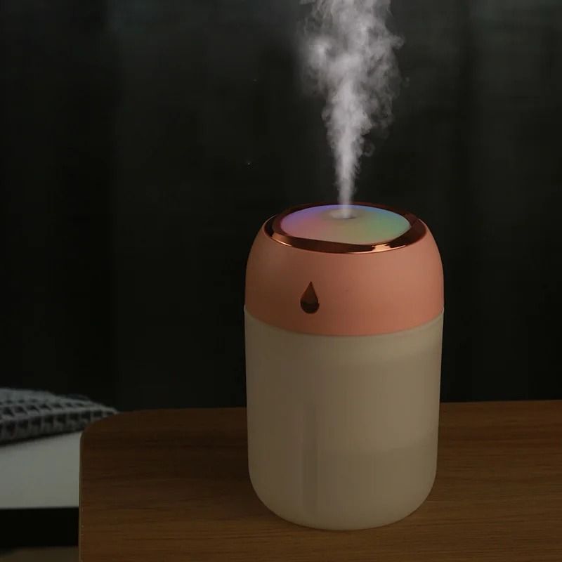 Portable Mini USB Air Humidifier Aroma Diffuser LED Cool Light 330ml 2