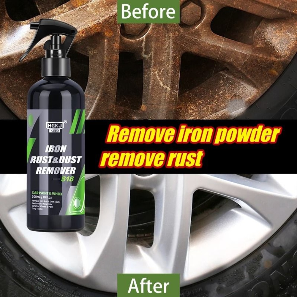 Car Paint And Wheel Iron Particles Cleaning Rust Dust Remover Spray Metal Surface Defender Auto Rim 1