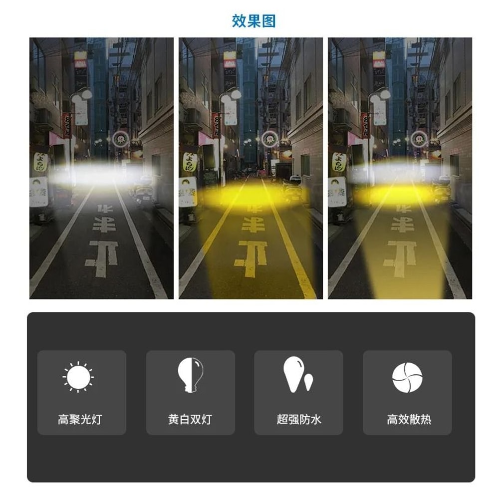 Dual Color LED Owl Spotlight Headlight For Car Motorcycle ATV 4