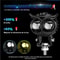 Dual Color LED Owl Spotlight Headlight For Car Motorcycle ATV 6