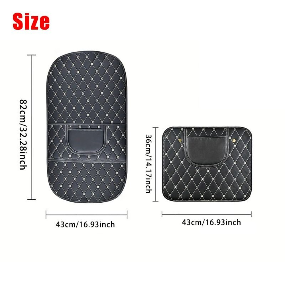 PU Leather Car Seat Back Protector AntiKick Mat 1
