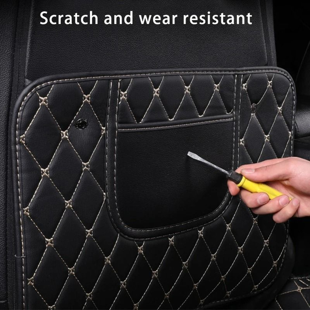 PU Leather Car Seat Back Protector AntiKick Mat 2