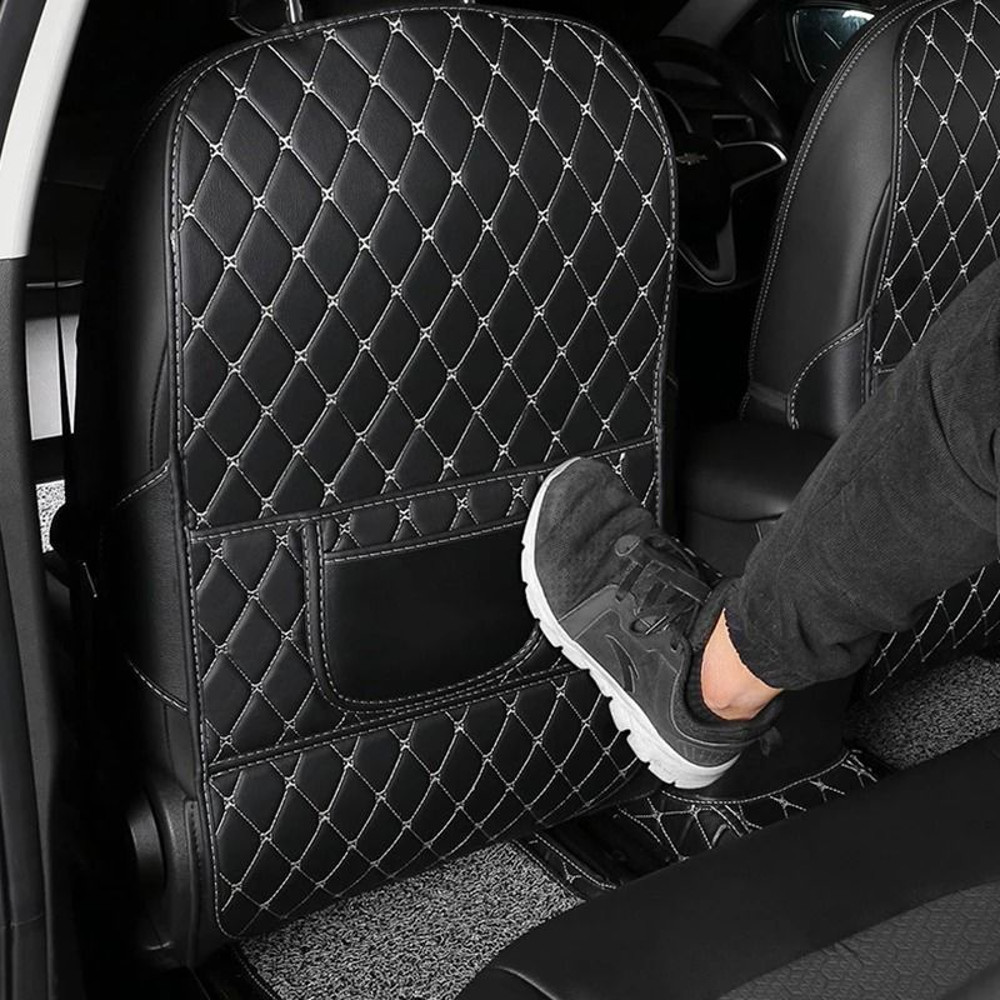 PU Leather Car Seat Back Protector AntiKick Mat 5