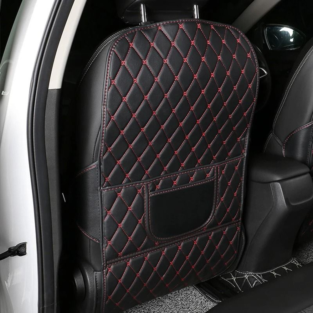 PU Leather Car Seat Back Protector AntiKick Mat 6