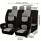 Plain Fabric Bicolor Universal Car Seat Cover Set 5