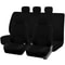 Plain Fabric Bicolor Universal Car Seat Cover Set 7
