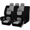 Plain Fabric Bicolor Universal Car Seat Cover Set 8