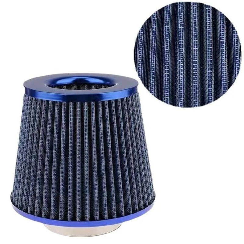 76mm 3 Inch Car Air Filter High Flow Intake Kit Mesh Cone Engine Protector 4