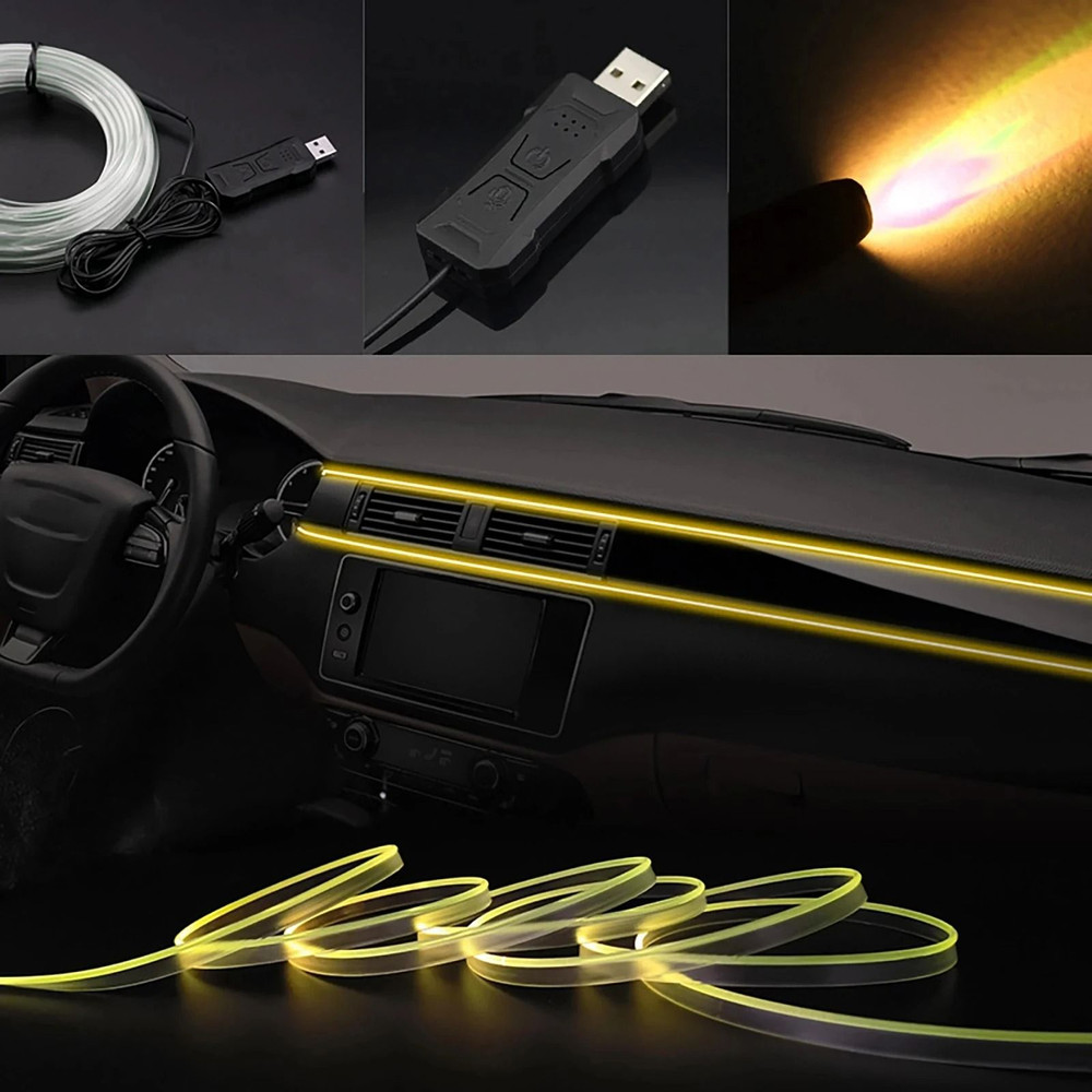 RGB Car Interior Ambient LED Light Strip With App Control 2