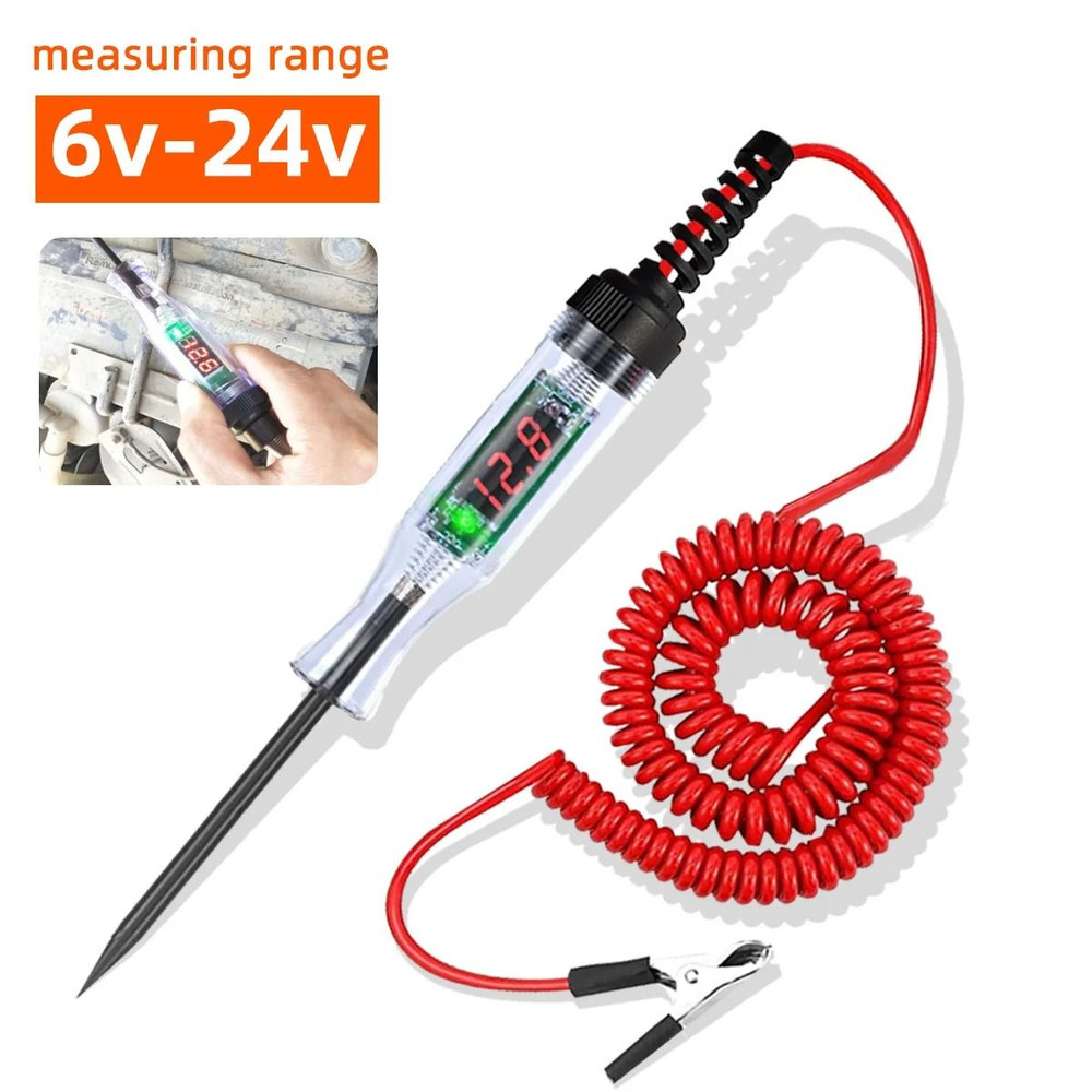 Automotive Circuit Test Pen 6V 12V 24V Digital Voltage Display 8