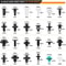 Car Fastener Clip Kit Fender Rivet Retainer Plastic Clips 800pcs 3
